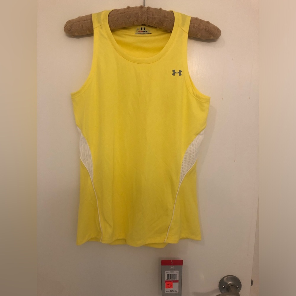 NWT Under Armour Yellow/White Tank Top.